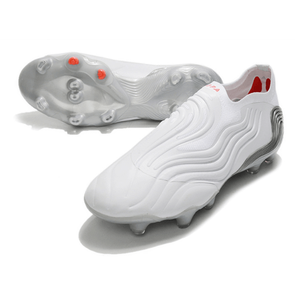 Chuteira Adidas Copa Sense+ FG Branca e Cinza - VN Esportes