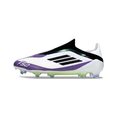 Adidas F50 Elite Laceless Black and Blue Firm Ground FG Football Boot