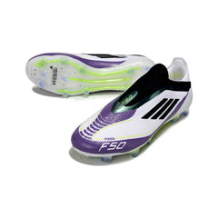 Adidas F50 Elite Laceless Black and Blue Firm Ground FG Football Boot