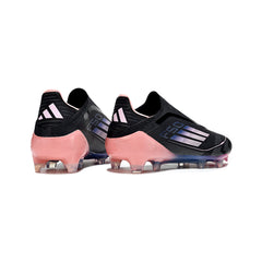 Adidas F50 Elite Laceless Black and Pink Firm Ground FG Football Boot
