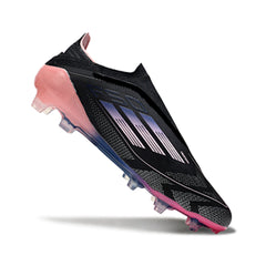 Adidas F50 Elite Laceless Black and Pink Firm Ground FG Football Boot