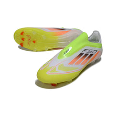 Adidas F50 Elite Laceless Green and Orange Firm Ground FG Football Boot