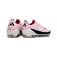 Adidas F50 Elite Laceless Light Pink and Black Firm Ground FG Football Boot
