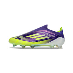 Adidas F50 Elite Laceless Purple and Green Firm Ground FG Football Boot