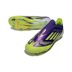 Adidas F50 Elite Laceless Purple and Green Firm Ground FG Football Boot