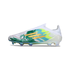 Adidas F50 Elite Laceless White and Green Firm Ground FG Football Boot