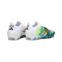 Adidas F50 Elite Laceless White and Green Firm Ground FG Football Boot