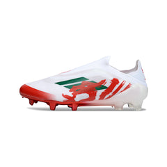 Adidas F50 Elite Laceless White and Red Firm Ground FG Football Boot