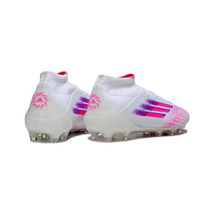 Adidas F50 Elite Mid Cut White and Pink Firm Ground FG Football Boot