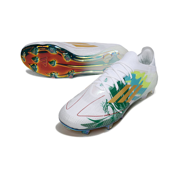 Adidas F50 Elite White and Green Firm Ground FG Football Boot