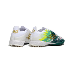 Adidas F50 Elite White and Green Turf TF Football Boot