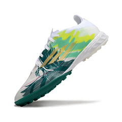 Adidas F50 Elite White and Green Turf TF Football Boot