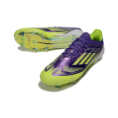 Adidas F50 Primeknit Elite Purple and Green Firm Ground FG Football Boot