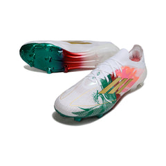 Adidas F50 Primeknit Elite White Green and Red Firm Ground FG Football Boot