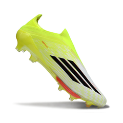 Adidas F50+ Elite Laceless Black and Yellow Firm Ground FG Football Boot