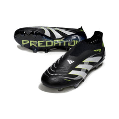 Adidas Predator 25 Elite Laceless Black Pack Firm Ground FG Football Boot