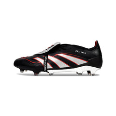 Adidas Predator 25 Elite Tongue Black Silver and Red Firm Ground FG Football Boot