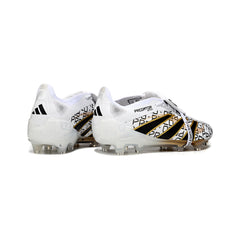 Adidas Predator 25 Elite Tongue White Gold and Black Firm Ground FG Football Boot