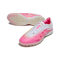 Adidas Predator 25 Elite White and Pink Turf TF Football Boot