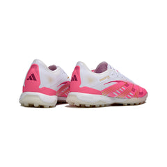 Adidas Predator 25 Elite White and Pink Turf TF Football Boot
