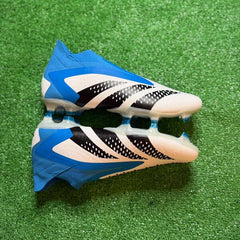 Adidas Predator Accuracy+ White Blue and Black Firm Ground FG Football Boot Size 42,5 Eur