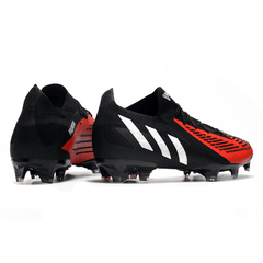 Chuteira Adidas Predator Edge.1 Low FG Preta e Vermelha - VN Esportes