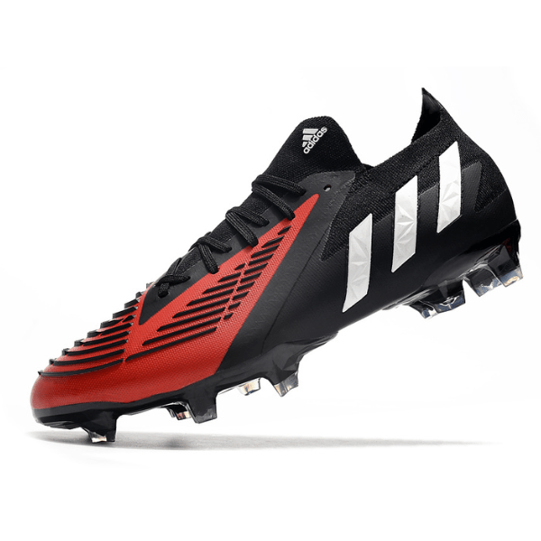 Chuteira Adidas Predator Edge.1 Low FG Preta e Vermelha - VN Esportes