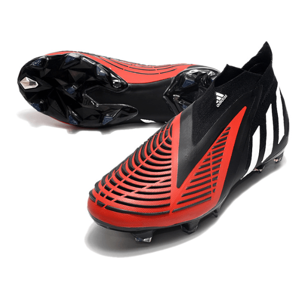 Chuteira Adidas Predator Edge+ FG Preta e Vermelha - VN Esportes