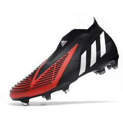 Chuteira Adidas Predator Edge+ FG Preta e Vermelha - VN Esportes