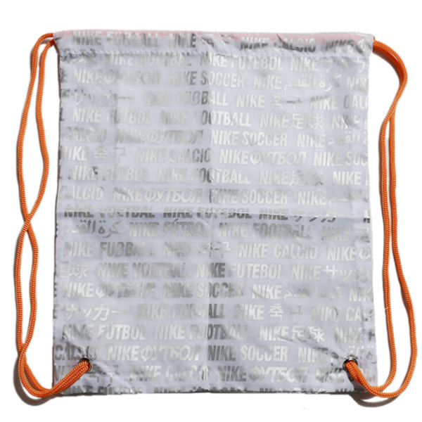 Nike Silver and Orange Boot Bag