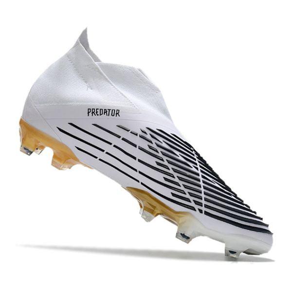 Chuteira Adidas Predator Edge+ FG Branca e Dourada - VN Esportes