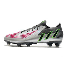 Chuteira Adidas Predator Edge.1 Low FG Cinza e Rosa - VN Esportes
