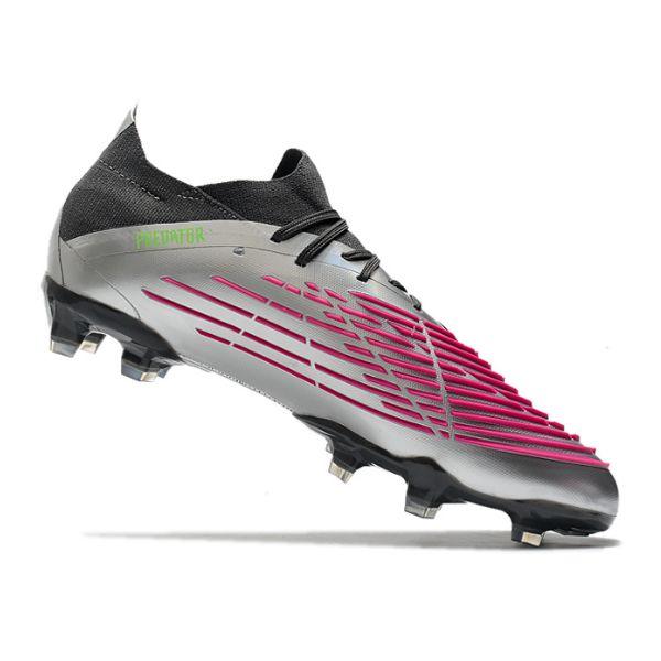Chuteira Adidas Predator Edge.1 Low FG Cinza e Rosa - VN Esportes