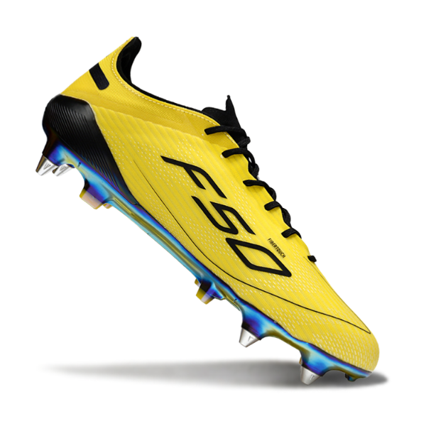 Adidas F50 Adizero Yellow and Black Firm Ground FG Football Boot