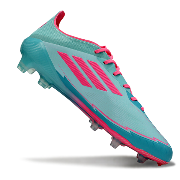 Adidas F50 Elite Light Blue and Pink Messi Pack Firm Ground FG Football Boot
