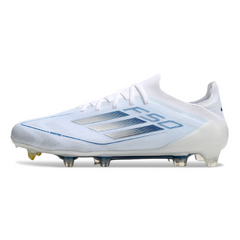 Adidas F50 Primeknit Elite White and Blue Pack Firm Ground FG Football Boot