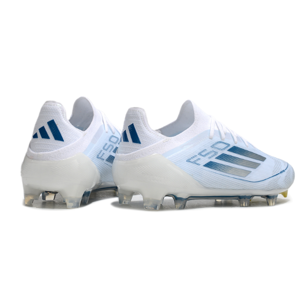 Adidas F50 Primeknit Elite White and Blue Pack Firm Ground FG Football Boot