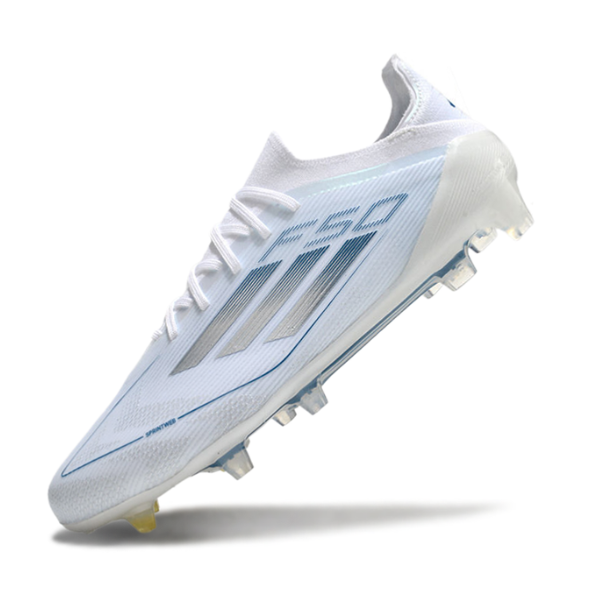 Adidas F50 Primeknit Elite White and Blue Pack Firm Ground FG Football Boot