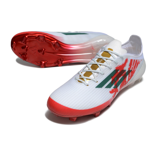 Adidas F50 Elite White and Red Firm Ground FG Football Boot