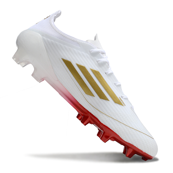 Adidas F50 Elite White and Red Firm Ground FG Football Boot