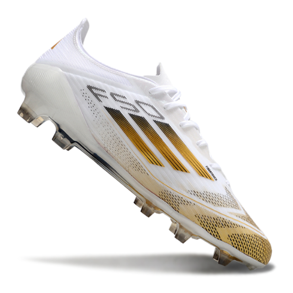 Adidas F50 Elite White and Gold Firm Ground FG Football Boot