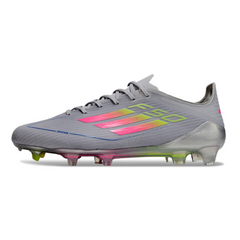 Adidas F50 Elite Grey, Pink, and Yellow Firm Ground FG Football Boot