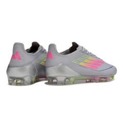 Adidas F50 Elite Grey, Pink, and Yellow Firm Ground FG Football Boot