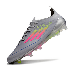 Adidas F50 Elite Grey, Pink, and Yellow Firm Ground FG Football Boot