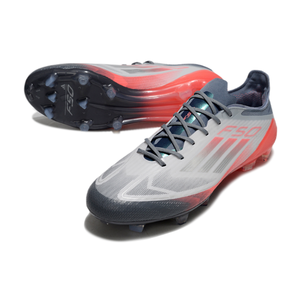 Adidas F50 Elite White, Gray, and Orange Pack Firm Ground FG Football Boot