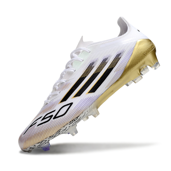 Adidas F50 Elite White and Gold Pack Firm Ground FG Football Boot