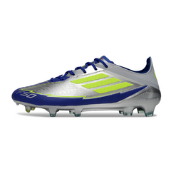 Adidas F50 Elite Messi Grey and Blue Firm Ground FG Football Boot