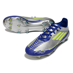 Adidas F50 Elite Messi Grey and Blue Firm Ground FG Football Boot