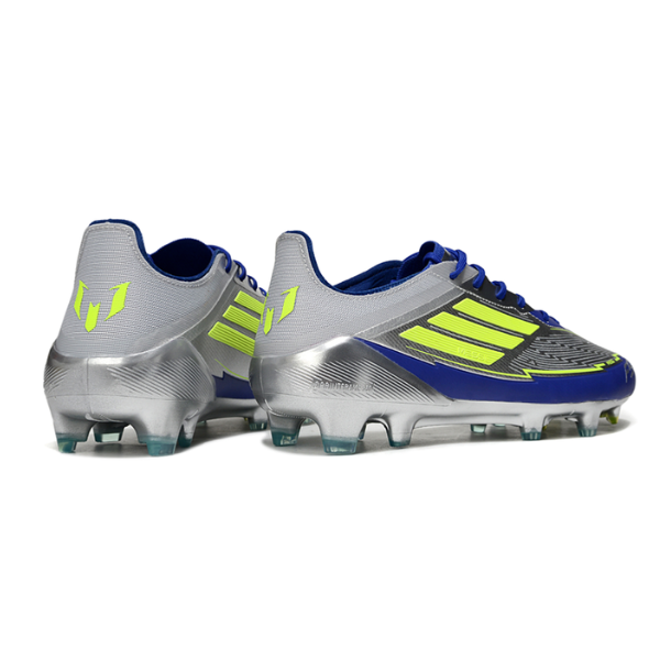 Adidas F50 Elite Messi Grey and Blue Firm Ground FG Football Boot