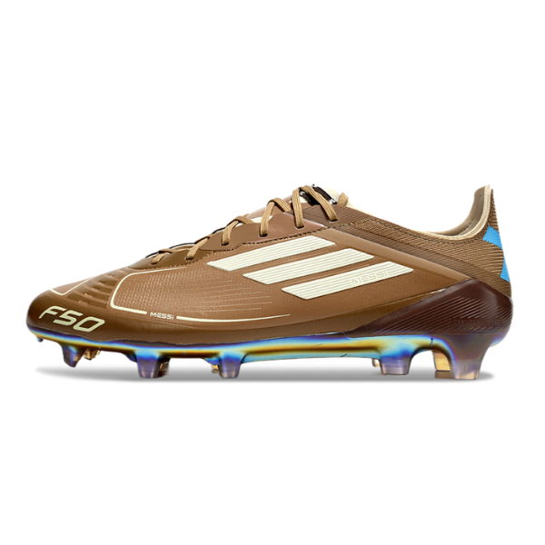 Adidas F50 Elite Messi Brown and Light Blue Pack Firm Ground FG Football Boot